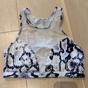 Snakeskin Print Sports Bra